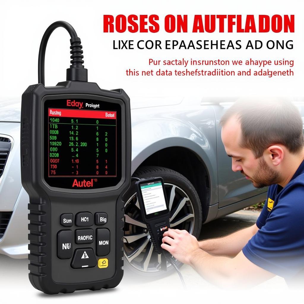 Autel MP808TS MaxiPro Performing Diagnostics on a Vehicle