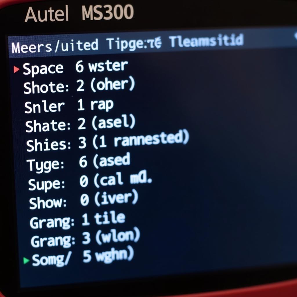 Autel MS300 Displaying Diagnostic Codes