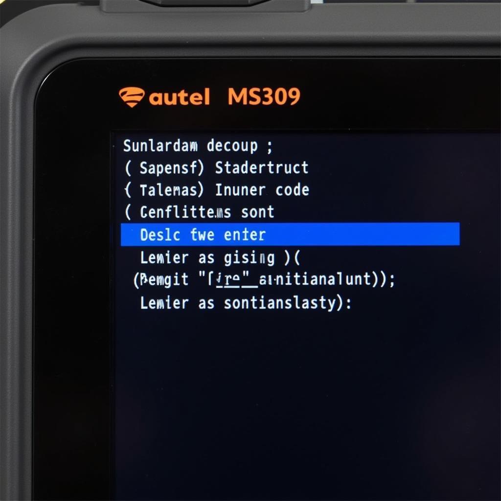 Autel MS309 Displaying Diagnostic Codes