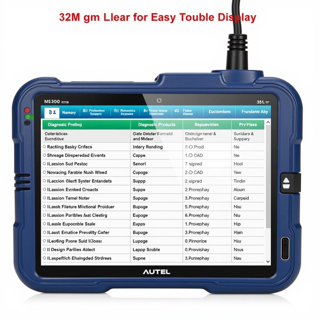 Autel MS309 Displaying DTC Codes