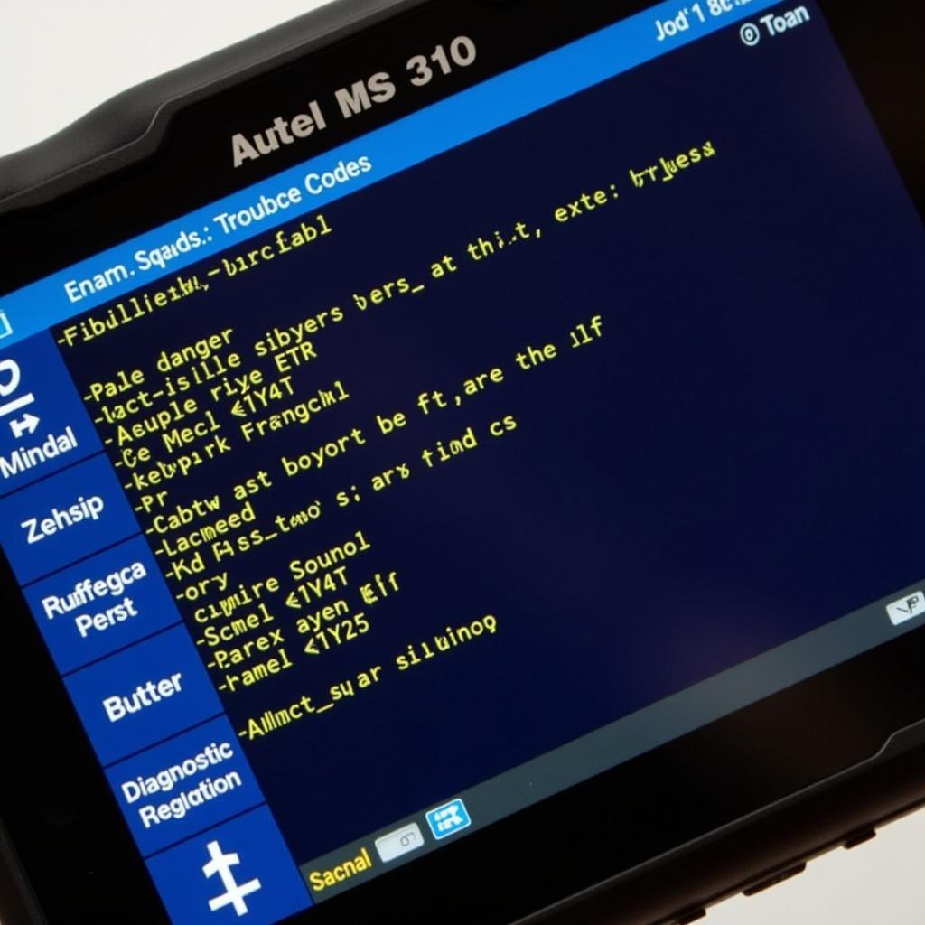 Autel MS310 Displaying Diagnostic Trouble Codes