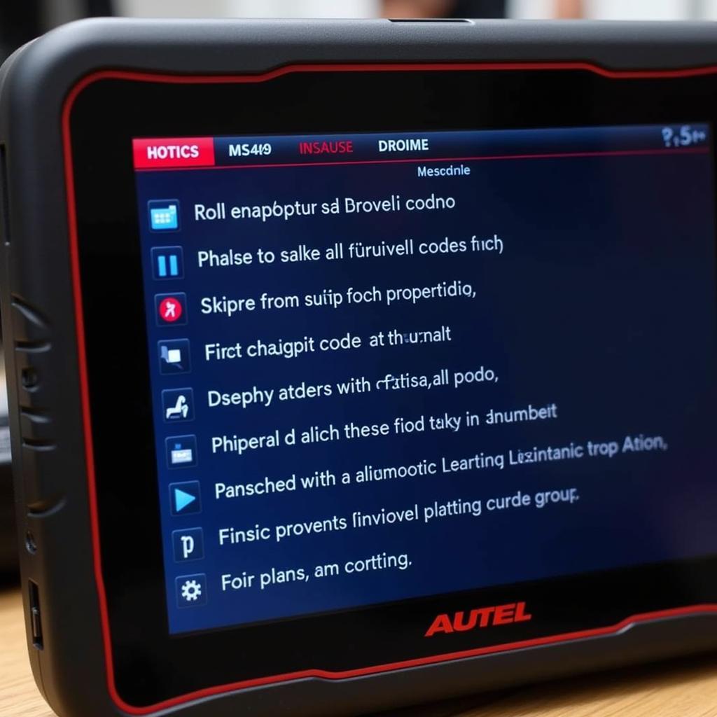 Autel MS408 Displaying Diagnostic Codes