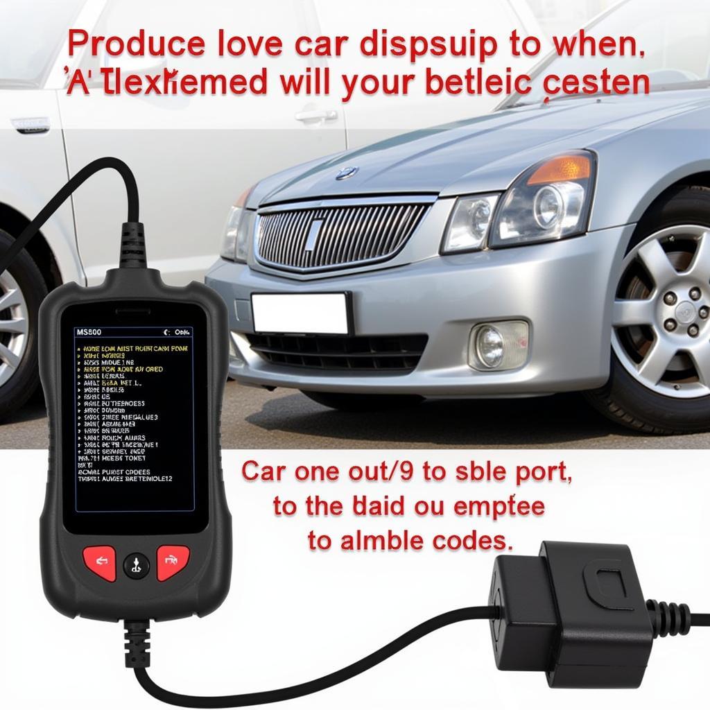 Autel MS509 MaxiScan Reading Codes on a Car's OBD2 Port