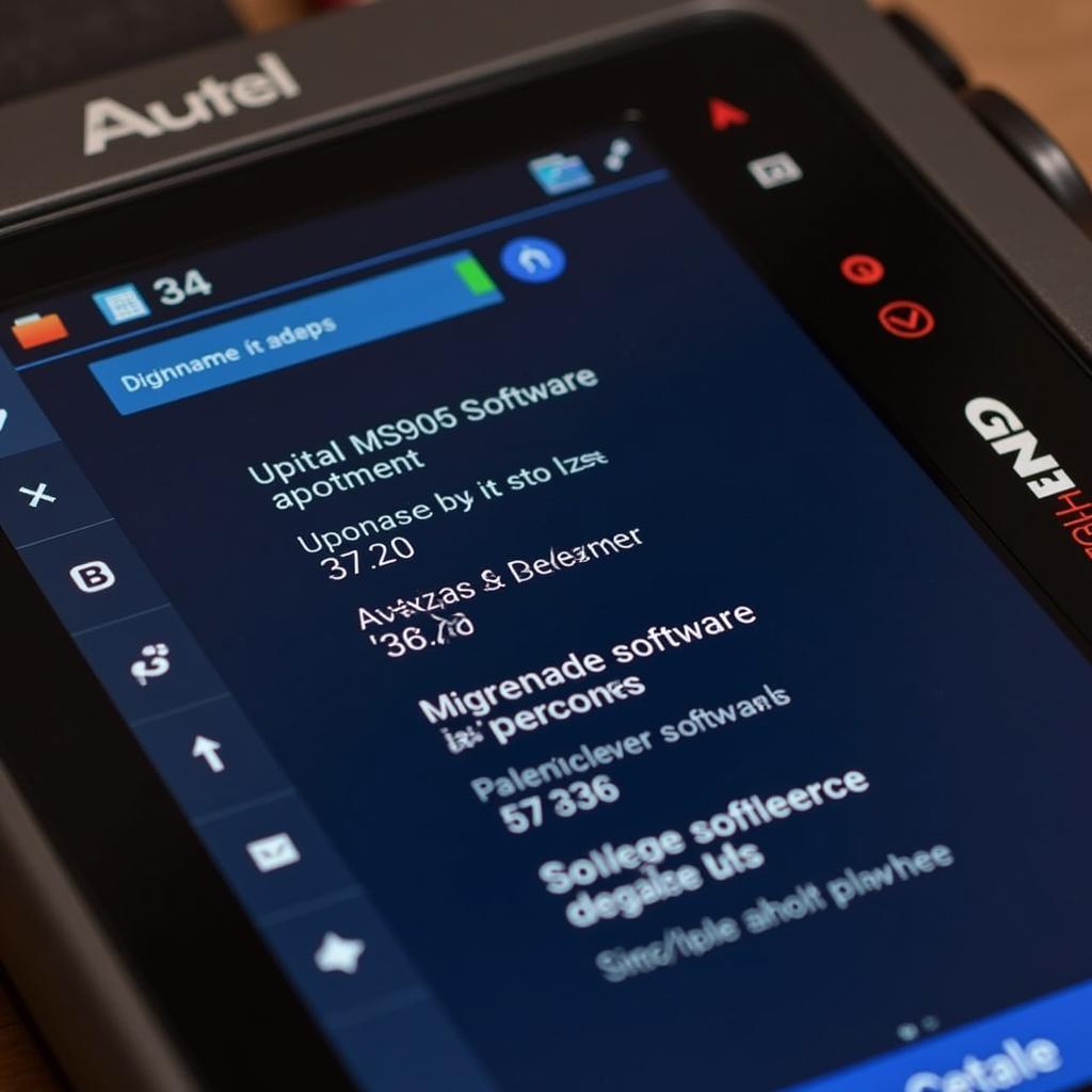 Autel MS905 Update Screen