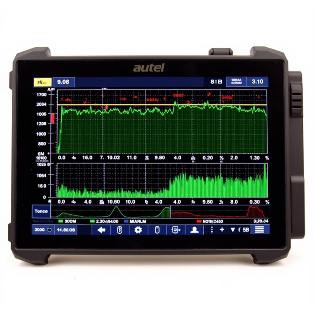 Autel MS906 displaying live data from the airbag system