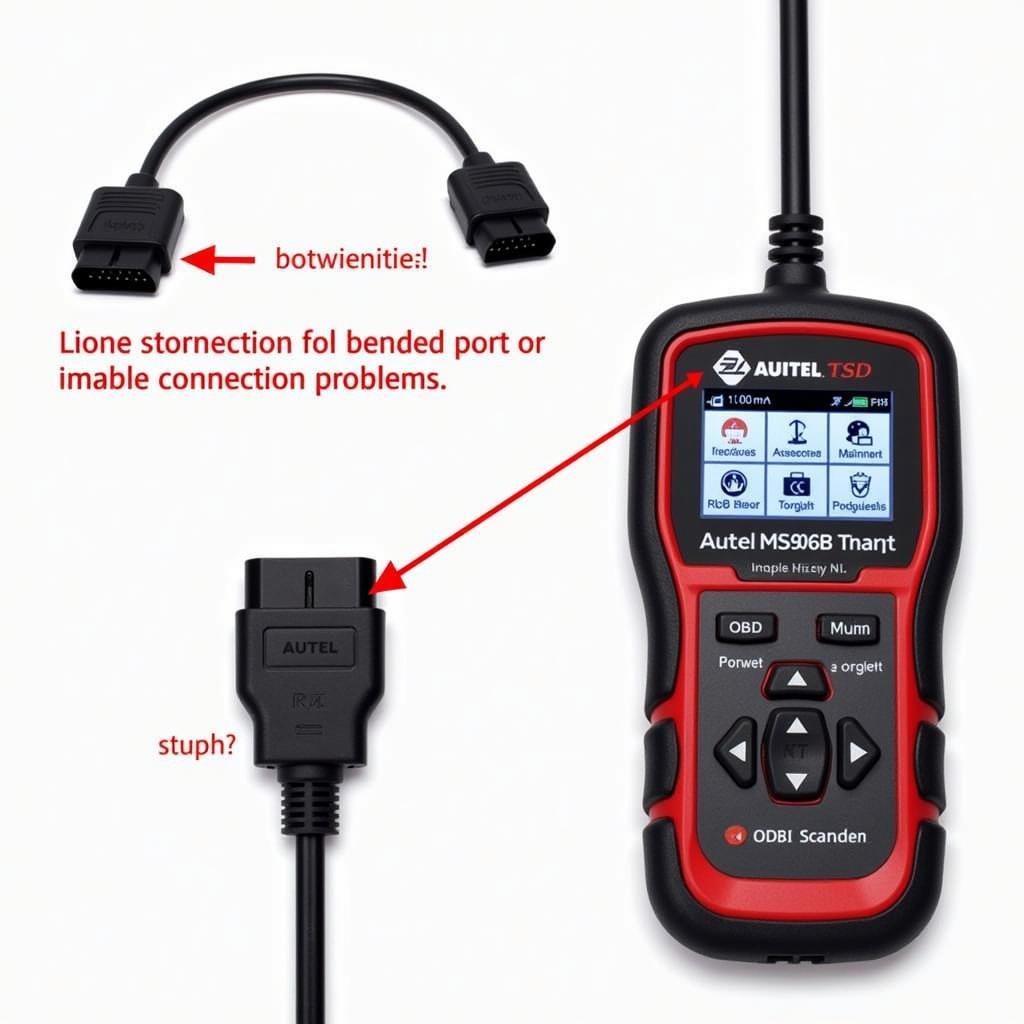 Autel MS906BT OBD2 Cable Connection Issues