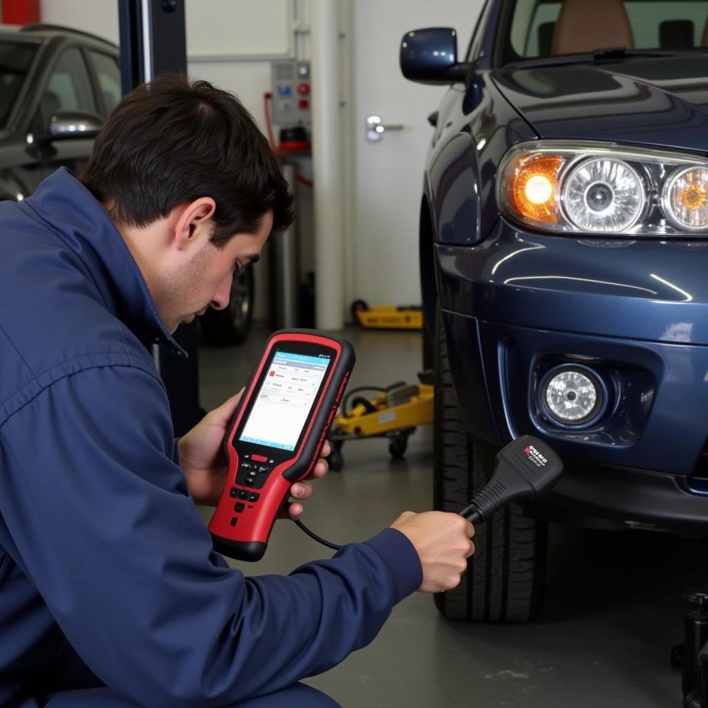 Autel MaxiSys MS909BT Performing Diagnostics on a Vehicle