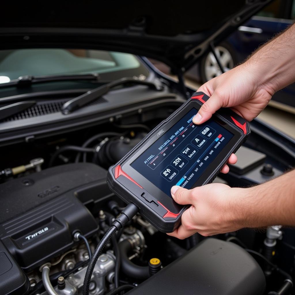 Autel MSELite Diagnostic Tool in Use