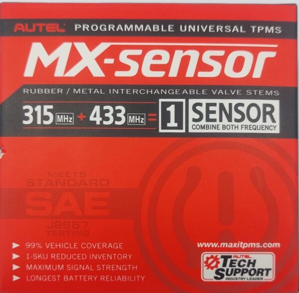 Autel MX-Sensor TPMS 315MHz433MHz 2 In 1 Program Fit Tire Pressure Sensor