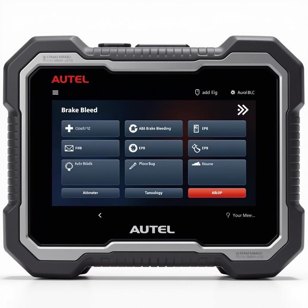 Autel MX808 Displaying Brake Bleed Menu