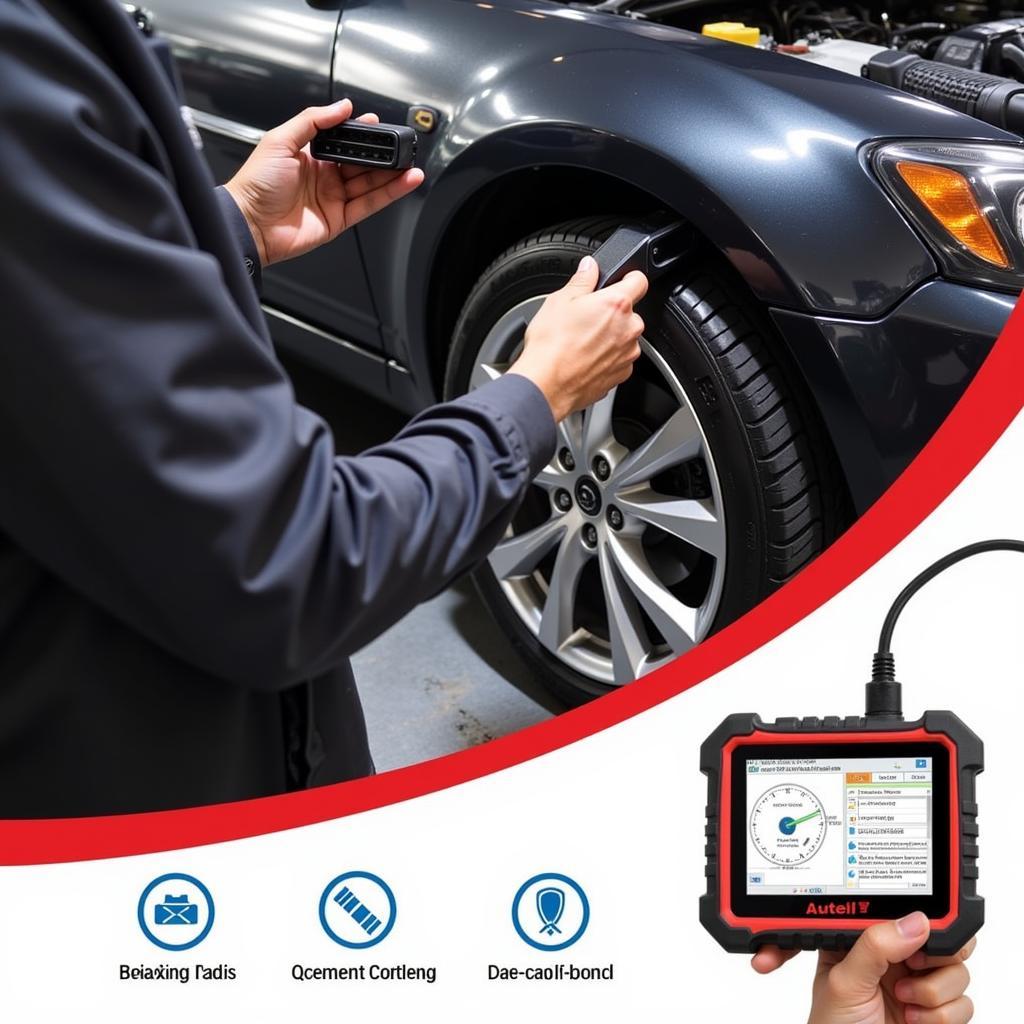 Autel MX808 Performing Diagnostics on a Vehicle