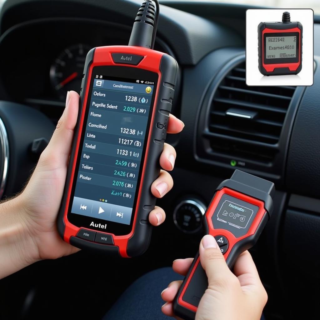 Autel MX808 performing diagnostics on a vehicle