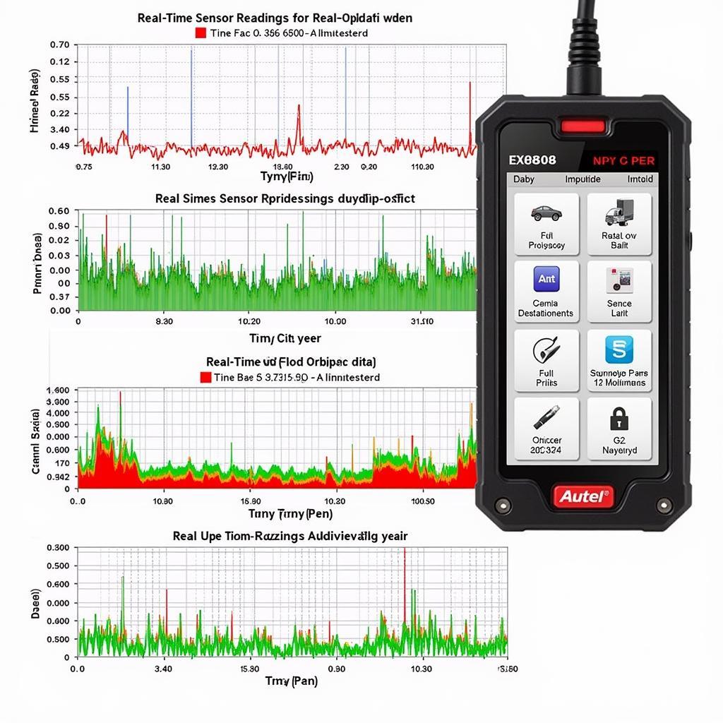 Autel MX808 Scanner Displaying Live Data