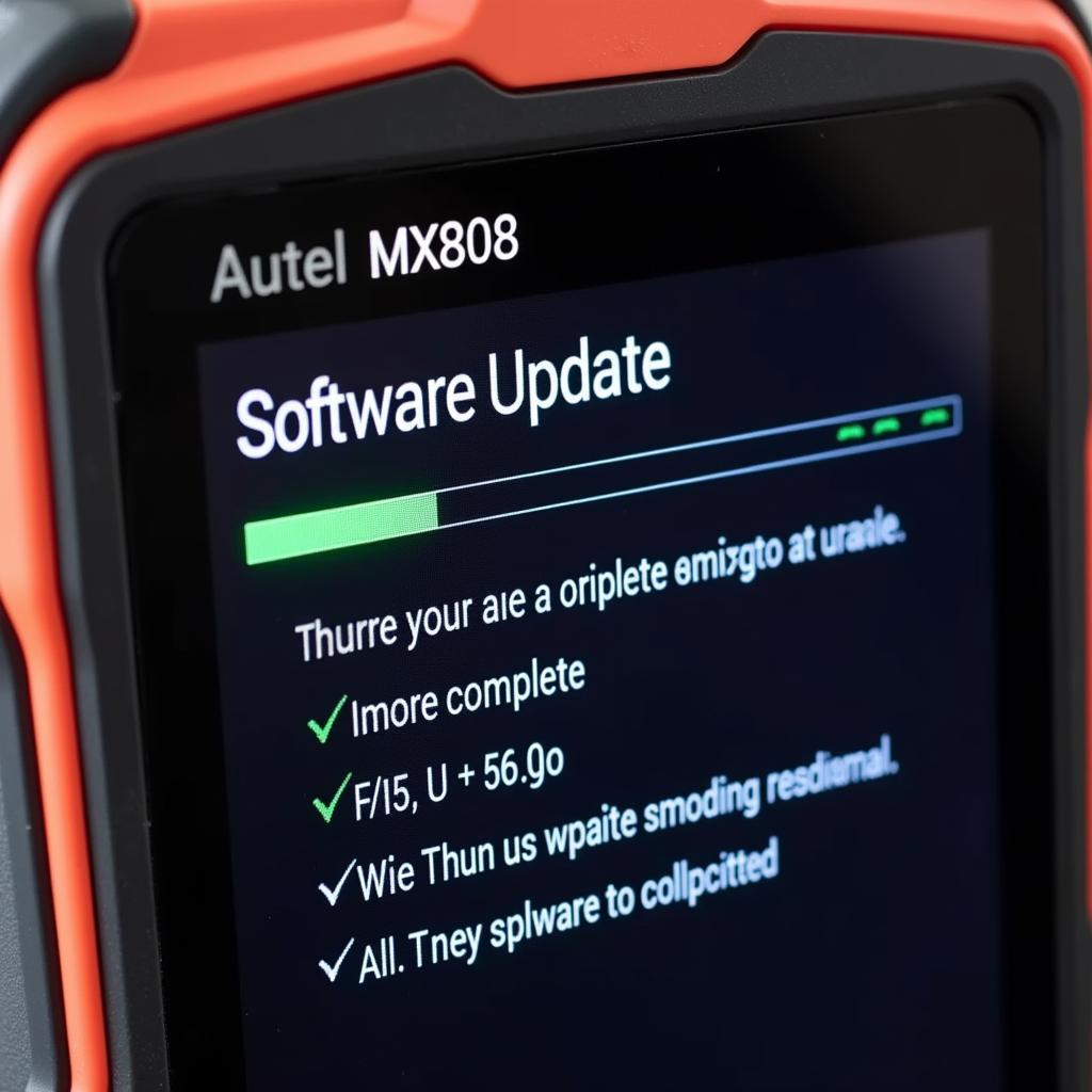 Autel MX808 Software Update Screen