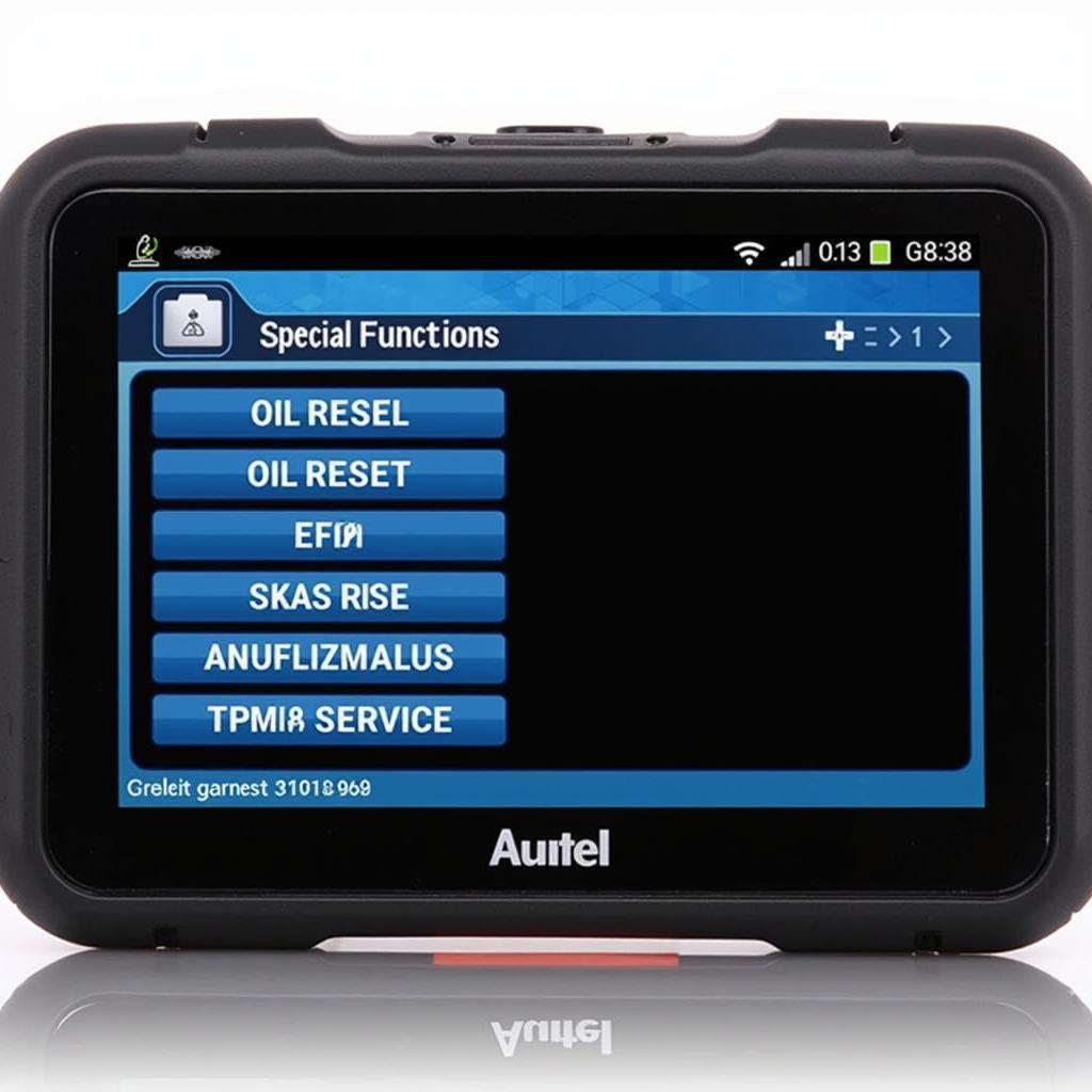 Autel MX808 Special Functions Menu