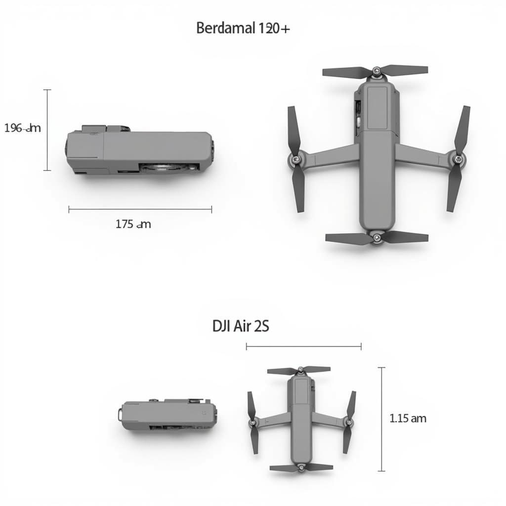 Autel Nano Plus vs DJI Air 2S Size Comparison