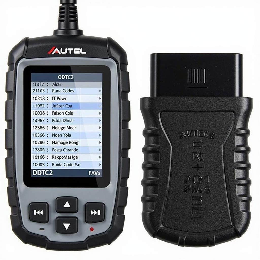 Autel OBD2 EOBD Scanner Displaying Diagnostic Trouble Codes