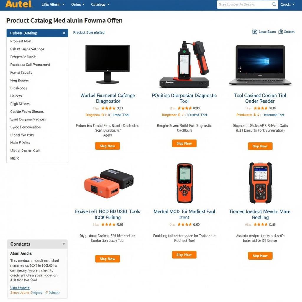 Autel Online Product Catalog