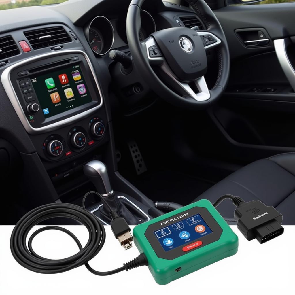 Autel P100 Connected to Car OBD Port