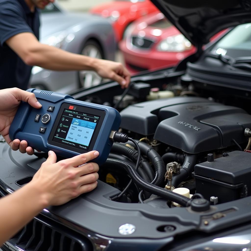 Autel Reader Diagnosing Car Problem