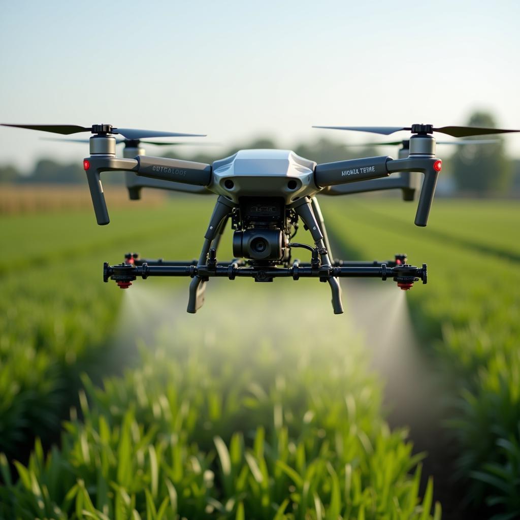 Autel Robotics Drone Spraying Crops in a Field