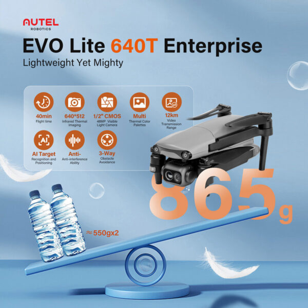 Autel Robotics EVO Lite Enterprise 640T Thermal Imaging Drone Visible Light Came - Image 2