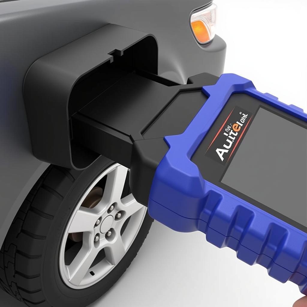 Autel Scan Tool Connected to OBD-II Port