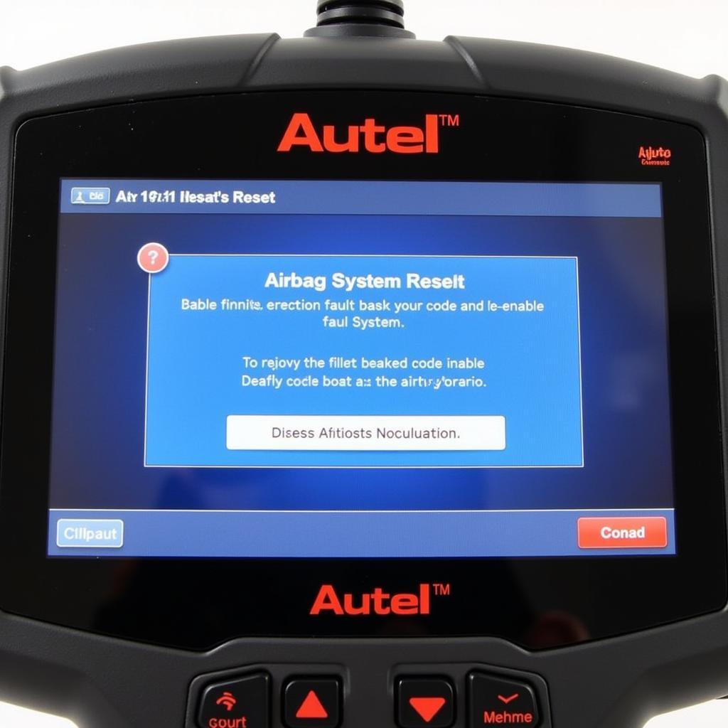 Autel Scanner Airbag Reset Function