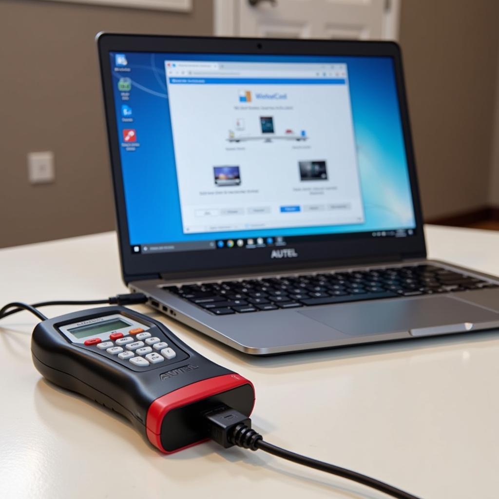 Autel Scanner Connected to PC via PC Link