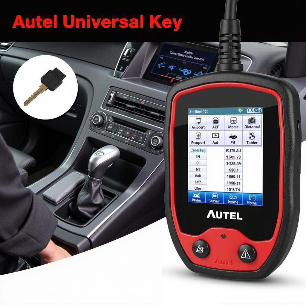 Autel Scanner Connected to a Vehicle's OBD-II Port