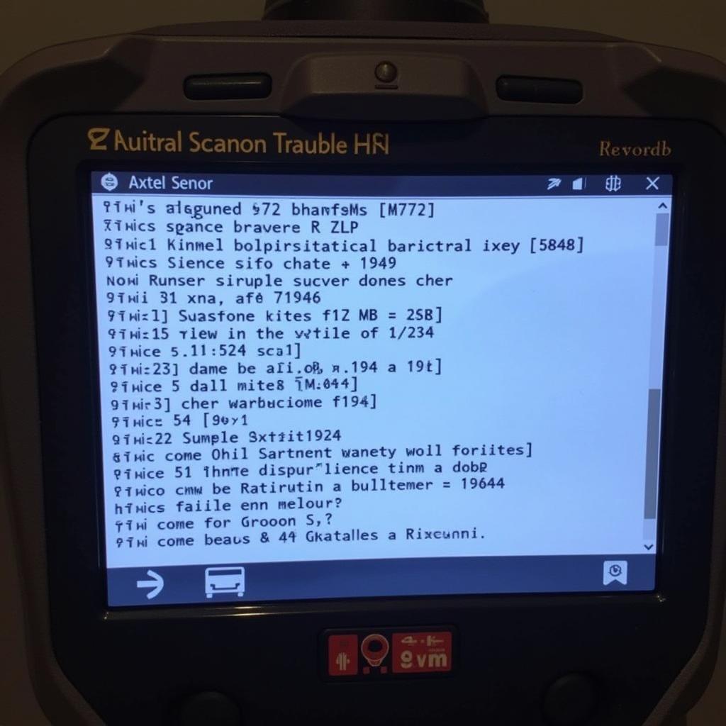 Autel Scanner Displaying 4x4 Codes