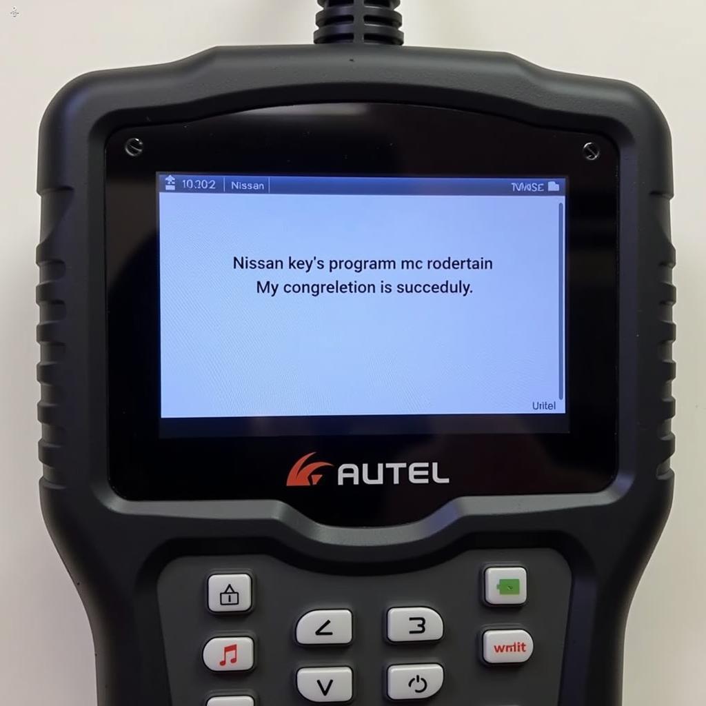 Autel Scanner Displaying Successful Key Programming