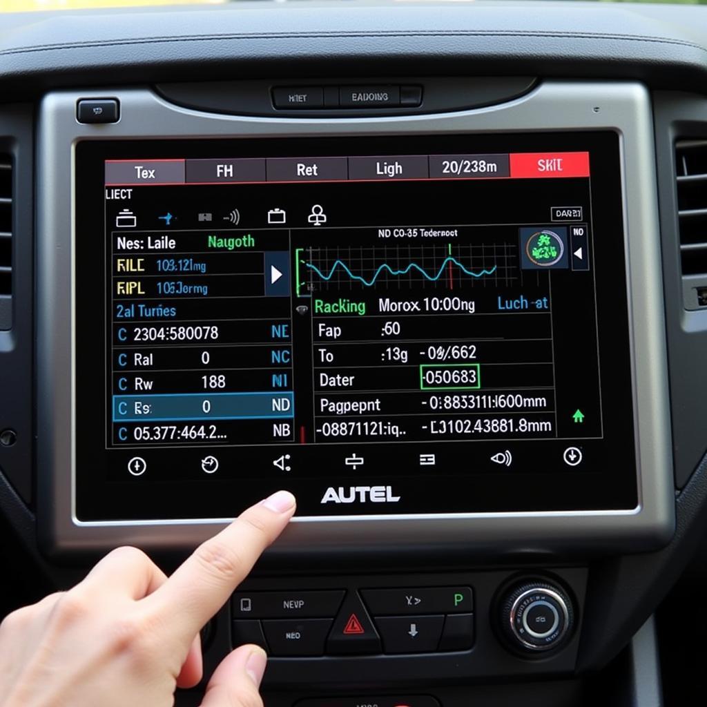 Autel Scanner Interface Displaying Diagnostic Data