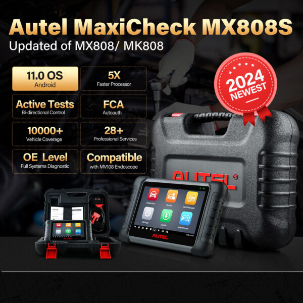 Autel Scanner MaxiCOM MK808S: 2024 Bidirectional Tool as MK808BT Pro MX808S M808 - Image 2