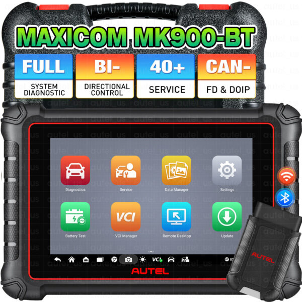 Autel Scanner MaxiCOM MK900-BT 2024 OS 11 MK900BT Fully Functional Bidirectional