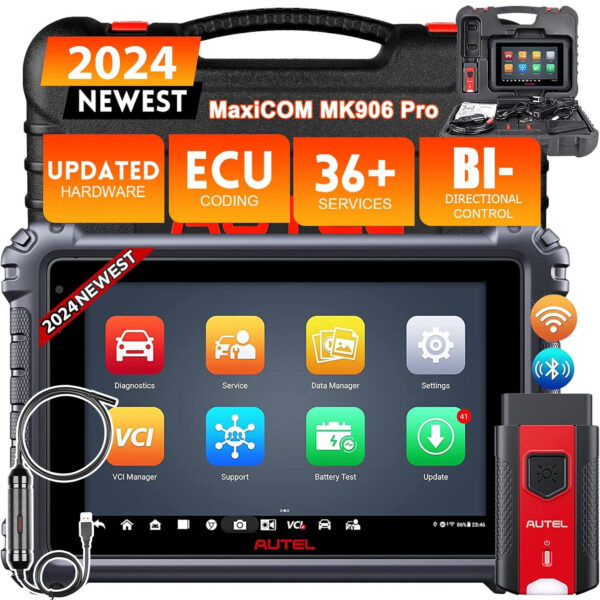 Autel Scanner MaxiCOM MK906 Pro Auto Diagnostic Tool 2024 Newest Android 10.0