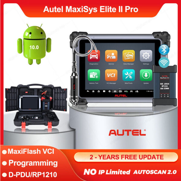 Autel Scanner MaxiSys Elite II Pro MaxiFlash Diagnostic Tool 2 year Swedish vers