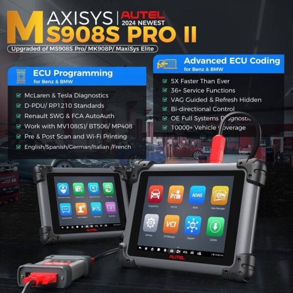 Autel Scanner MaxiSys MS908S PRO II as Elite J2534 programming Diagnostic Tool - Image 3