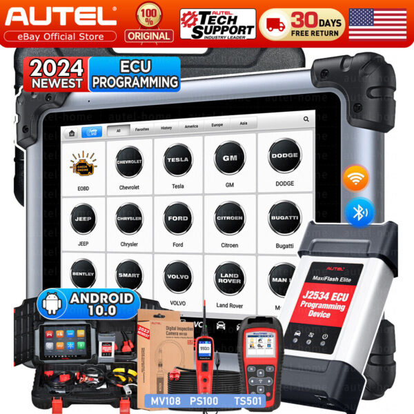 Autel Scanner MaxiSys MS908S Pro II Diagnostic Tool J2534 VCI programming & TPMS