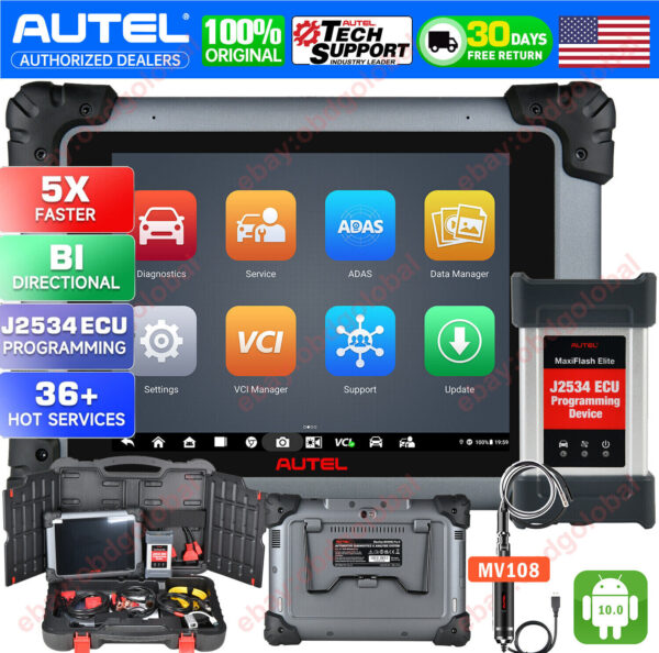 Autel Scanner MaxiSys MS908S PRO II Elite J2534 pr~gramming Diagnostic Tool 2024