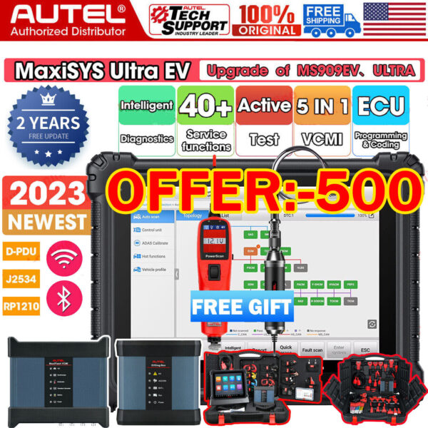 Autel Scanner MaxiSys Ultra EV VCMI pr~gramming Electric Intelligent Diagnostic