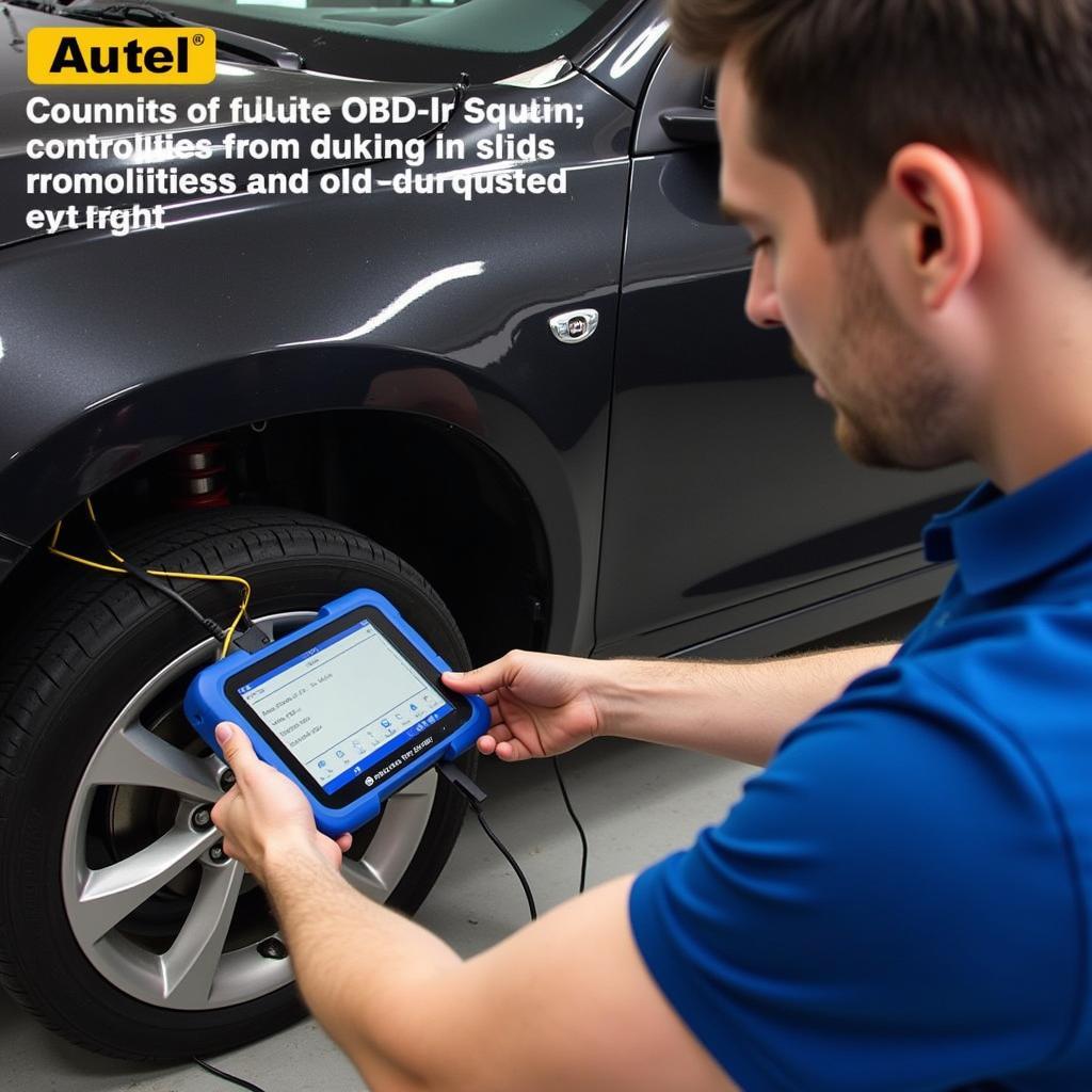 Autel Scanner Performing Diagnostics on a Car