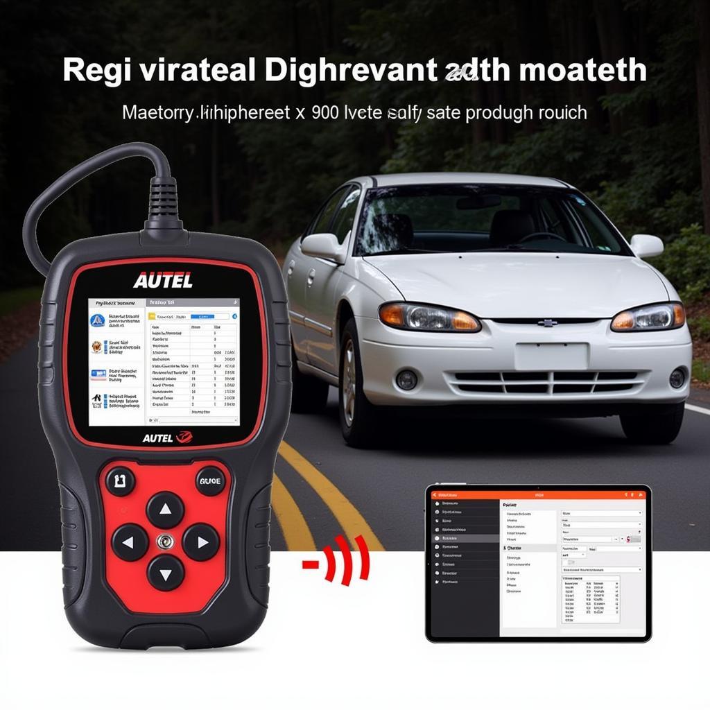 Autel Scanner Performing Diagnostics on a 1999 Chevy Lumina