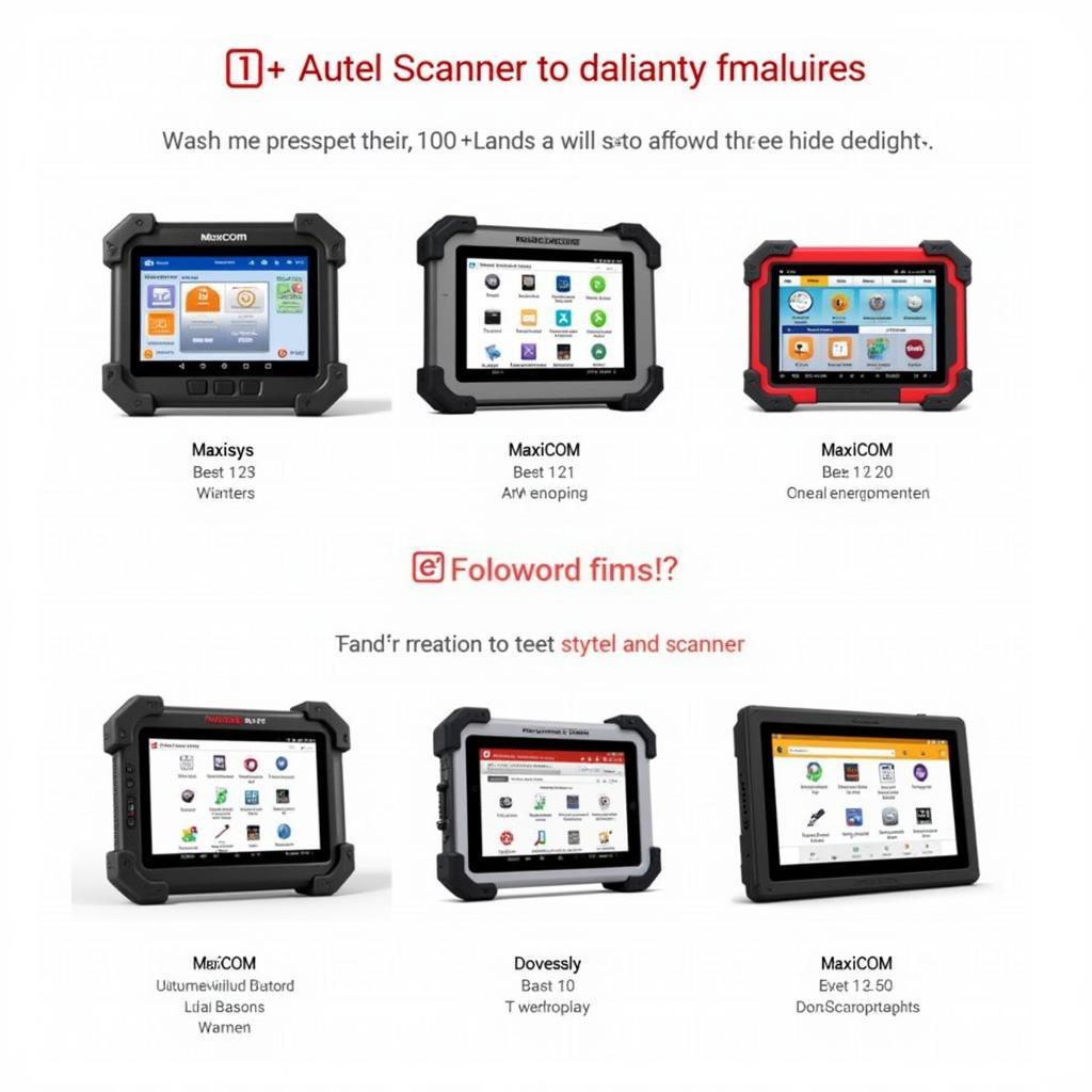 Autel Scanner Product Line Overview