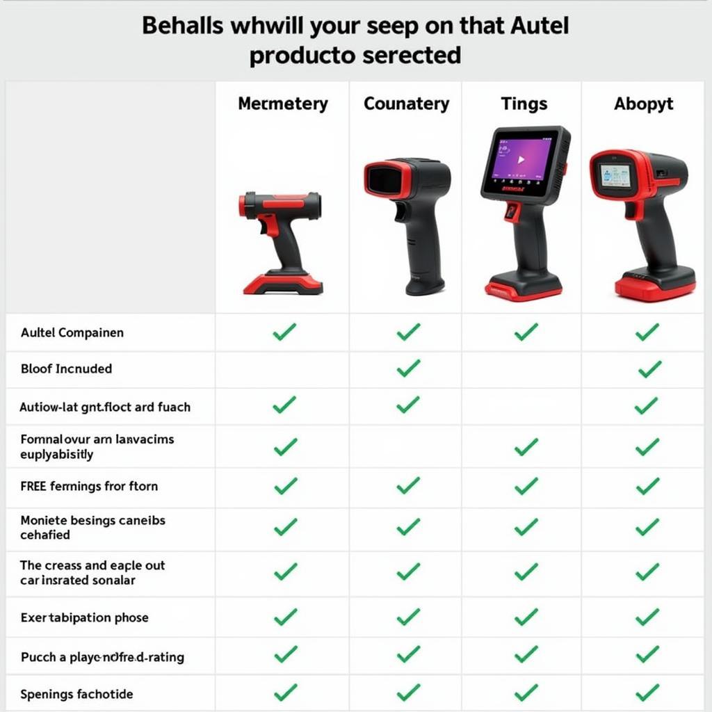 Autel Scanner Range Comparison