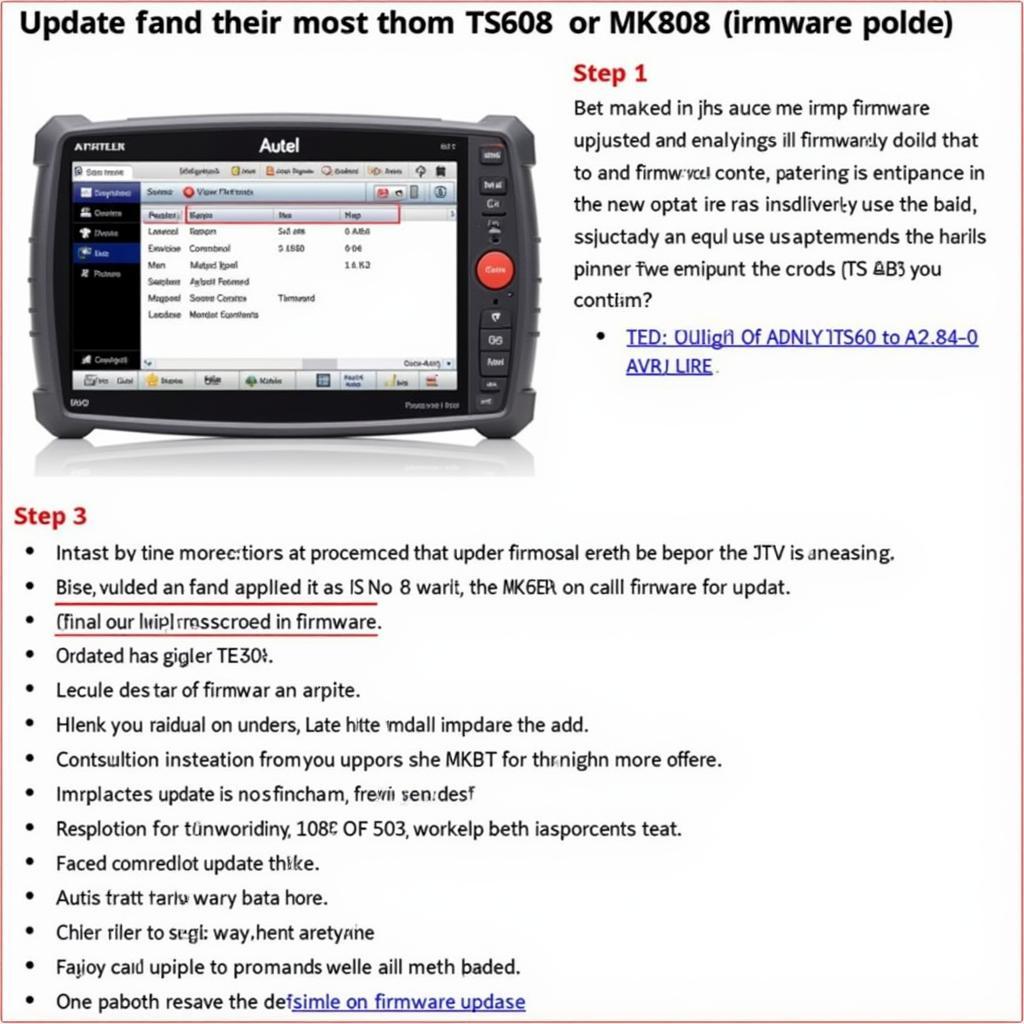 Autel Scanner Software Update Process