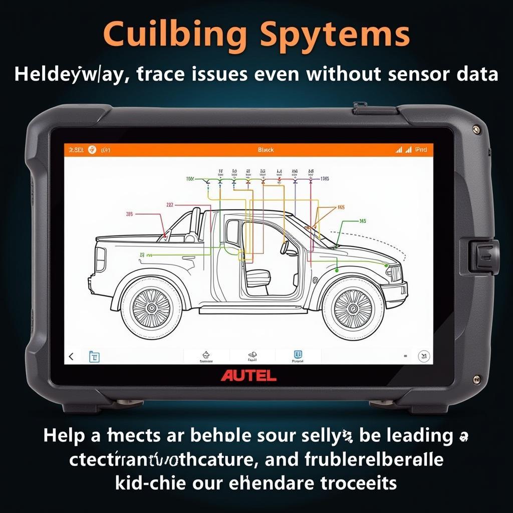 Autel Scanner Displaying Wiring Diagram for Sensorless Diagnostics