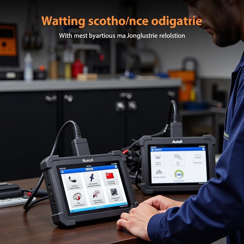 Autel Scanners in Use at Mechanic Shop