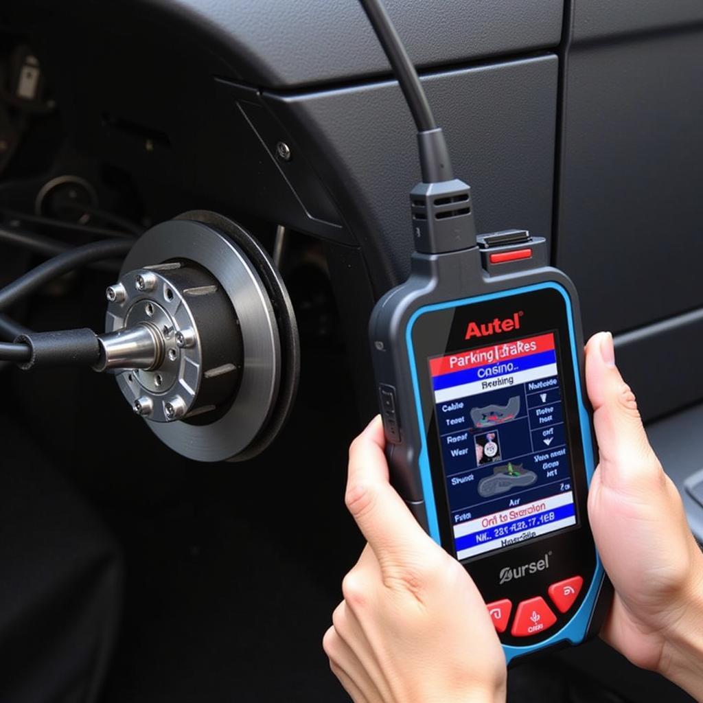 Autel Tool Diagnosing Parking Brake