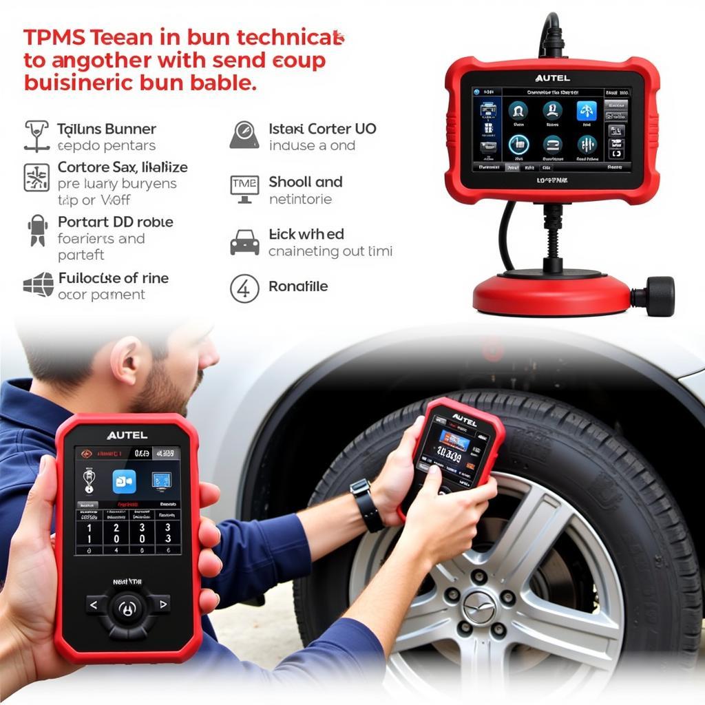 Autel TPMS Diagnostic Tool in Use